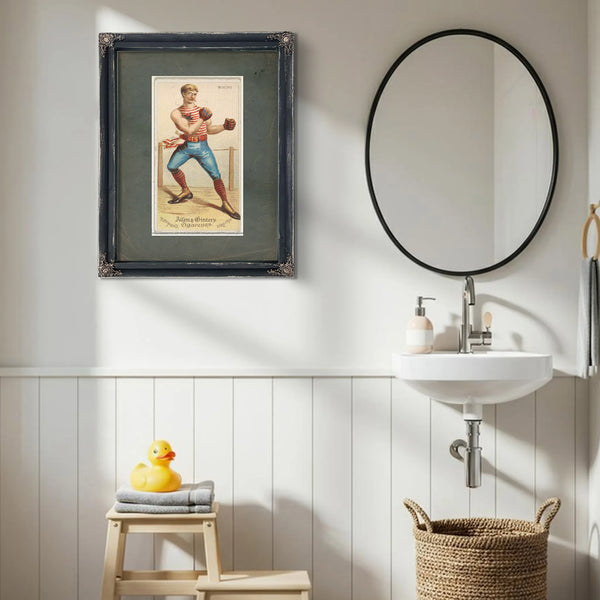Boxing From Worldand39s Dudes Series N31 for Allen Andamp Ginter Cigarettes — Framed Wall Art Room View | Bella Frye