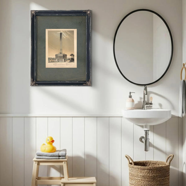 Design of the National Washington Monument 1846 — Framed Wall Art Room View | Bella Frye