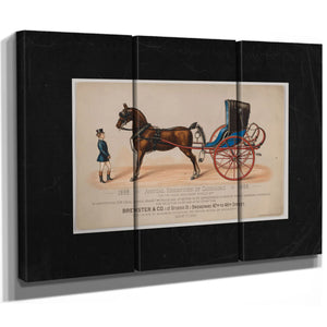 Brewster Co Annual Exhibition of Carriages — Framed Wall Art Room View | Bella Frye