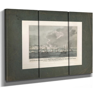 Attack of the Gun Boats Upon the City Castle of San Juan De Ulloa Bombardme — Framed Wall Art Room View | Bella Frye