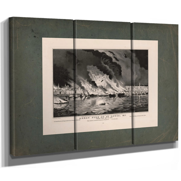 Great Fire at St Louis Mo Thursday Night May 17th 1849 — Framed Wall Art Room View | Bella Frye