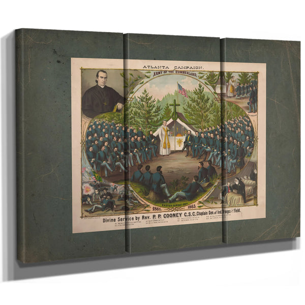 Atlanta Campaign Army of the Cumberland Divine Service by Rev Pp Cooney Csc — Framed Wall Art Room View | Bella Frye