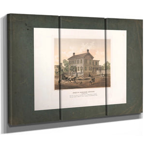 Home of Abraham Lincoln Springfield Ills 186 1865 187 — Framed Wall Art Room View | Bella Frye