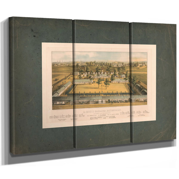 La Fayette Barracks Baltimore Md 1862 — Framed Wall Art Room View | Bella Frye
