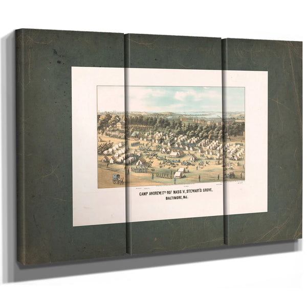 Camp Andrew 17th Rgt Mass V Stewarts Grove Baltimore Md 1861 — Framed Wall Art Room View | Bella Frye