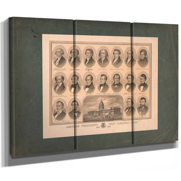 American Presidents First Hundred Years 1776 1876 1876 — Framed Wall Art Room View | Bella Frye