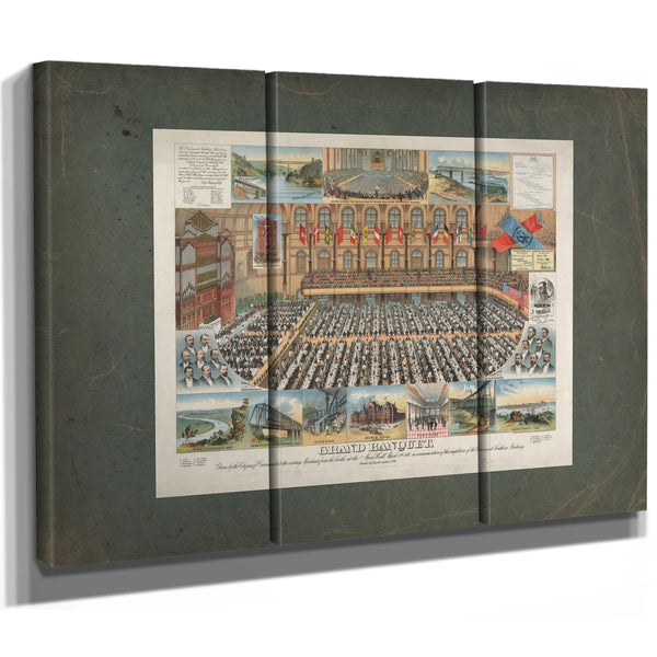 Grand Banquet Given by the Citizens of Cincinnati to the Visiting Merchants — Framed Wall Art Room View | Bella Frye