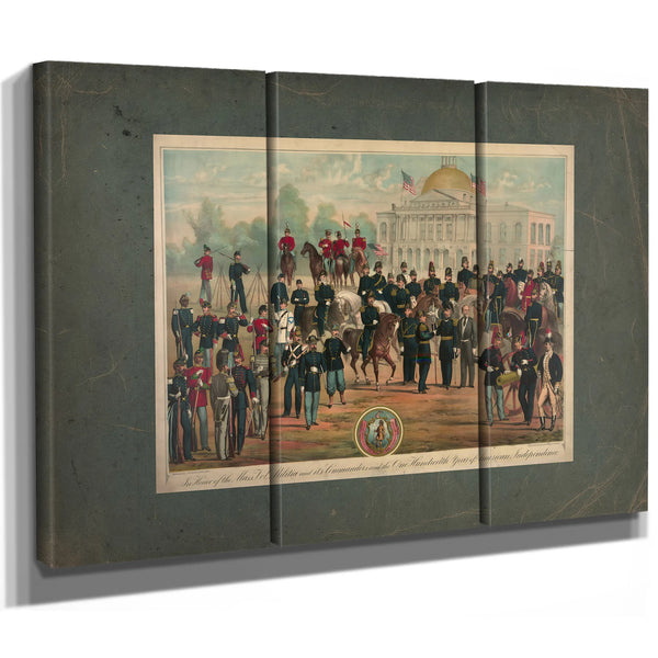 in Honor of the Mass Vol Militia and Its Commanders and the One Hundredth Ye — Framed Wall Art Room View | Bella Frye