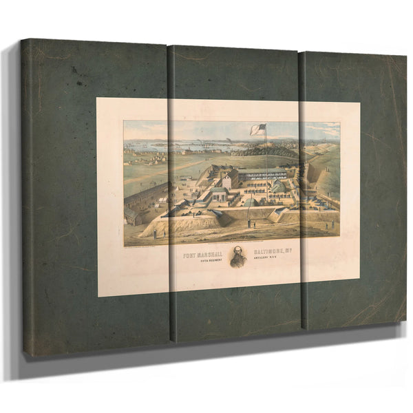 Fort Marshall Baltimore Md Fifth Regiment Artillery Nyv 1862 — Framed Wall Art Room View | Bella Frye