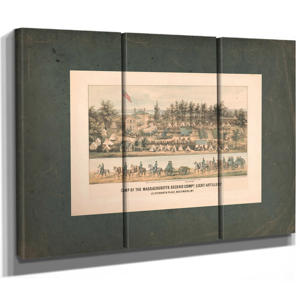 Camp of the Massachusetts Second Compy Light Artillery at Stewarts Place Bal — Framed Wall Art Room View | Bella Frye