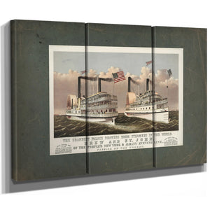 Grandest Palace Drawing Room Steamers in the World Drew and St John 1878 — Framed Wall Art Room View | Bella Frye