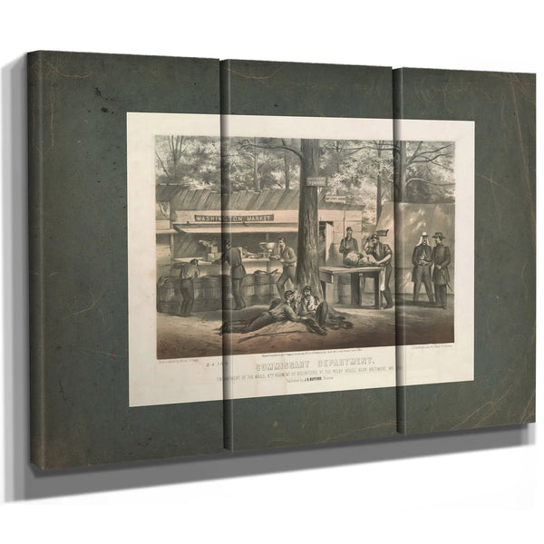Commissary Department Encampment of the Mass 6th Regiment of Volunteers at T — Framed Wall Art Room View | Bella Frye