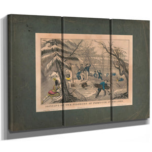 Landing of the Pilgrims at Plymouth 11th Dec 162 1845 1846 — Framed Wall Art Room View | Bella Frye