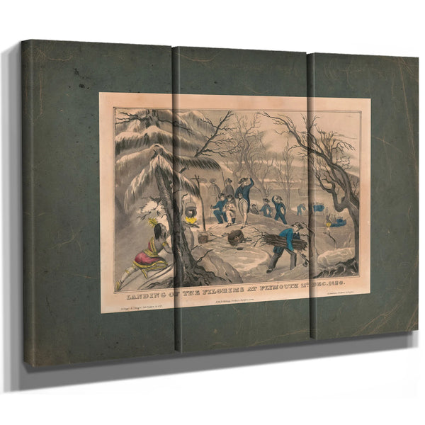 Landing of the Pilgrims at Plymouth 11th Dec 162 1845 1846 — Framed Wall Art Room View | Bella Frye