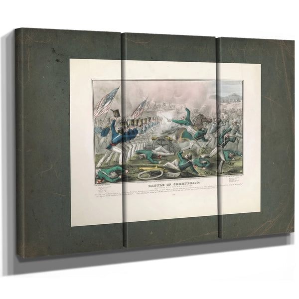 Battle of Churubuscofought Near the City of Mexico 2th of August 1847 1847 — Framed Wall Art Room View | Bella Frye