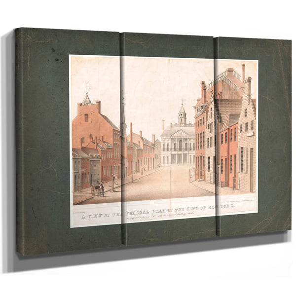 a View of the Federal Hall of the City of New York as Appeared in the Year 17 — Framed Wall Art Room View | Bella Frye