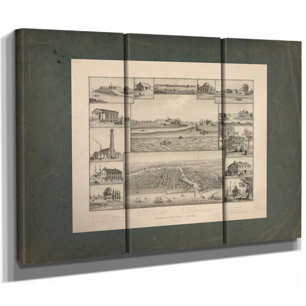 Chicago in Early Days 1779 1857 1893 — Framed Wall Art Room View | Bella Frye