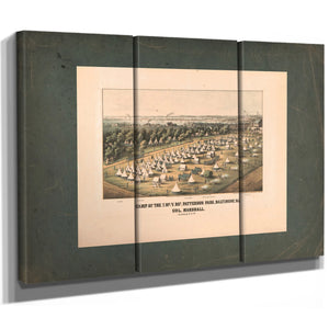 Camp of the 7 Me V Rgt Patterson Park Baltimore Md Col Marshall Looking Ssw — Framed Wall Art Room View | Bella Frye