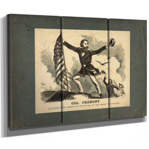 Col John C Fremont Planting the American on the Rocky Mountains 185 — Framed Wall Art Room View | Bella Frye