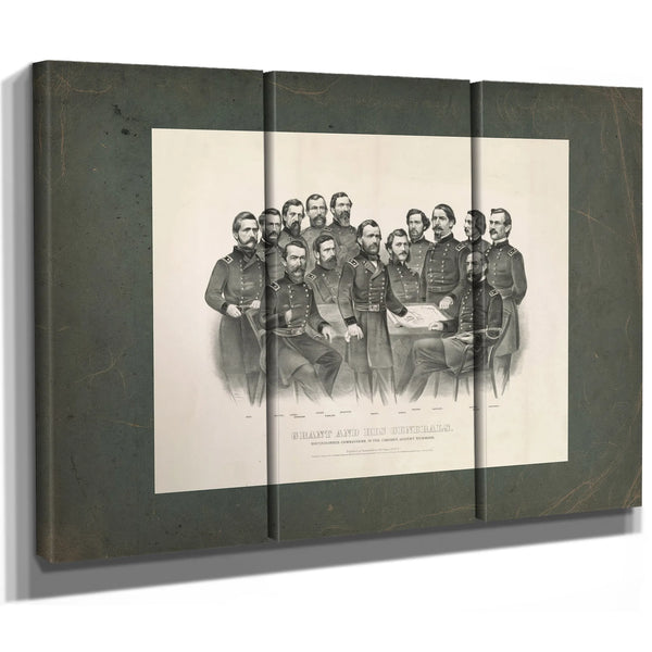 Grant and His Generals Distinguished Commanders in the Campaign Against Rich — Framed Wall Art Room View | Bella Frye