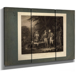 Gen Marion in His Swamp Encampment Inviting a British Officer to Dinner 184 — Framed Wall Art Room View | Bella Frye