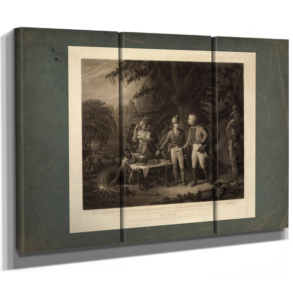 Gen Marion in His Swamp Encampment Inviting a British Officer to Dinner 184 — Framed Wall Art Room View | Bella Frye