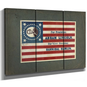for President Abram Lincoln for Vice President Hannibal Hamlin 186 — Framed Wall Art Room View | Bella Frye