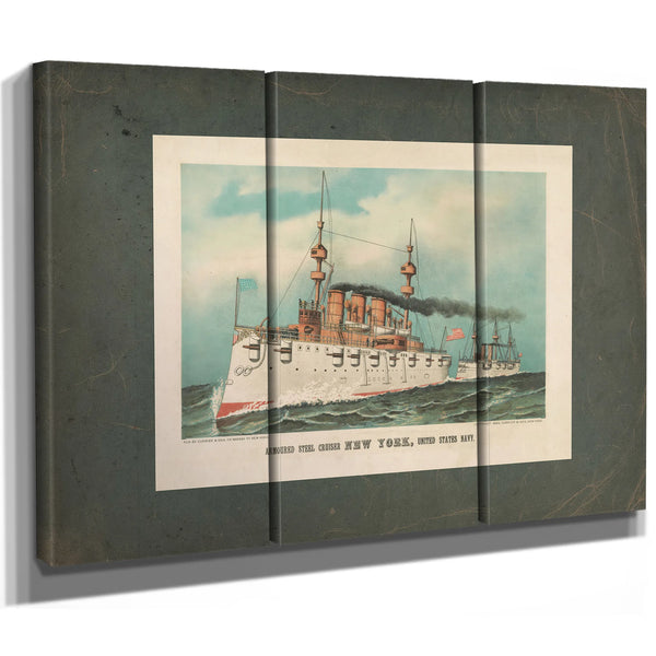 Armoured Steel Cruiser New York United States Navy 1893 — Framed Wall Art Room View | Bella Frye