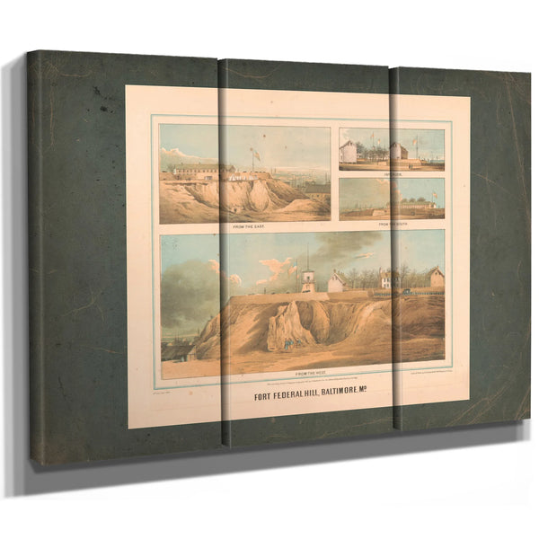 Fort Federal Hill Baltimore Md 1862 — Framed Wall Art Room View | Bella Frye