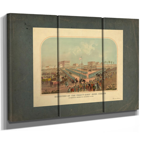 Execution of the Thirty Eight Sioux Indians at Mankato Minnesota December 25 — Framed Wall Art Room View | Bella Frye