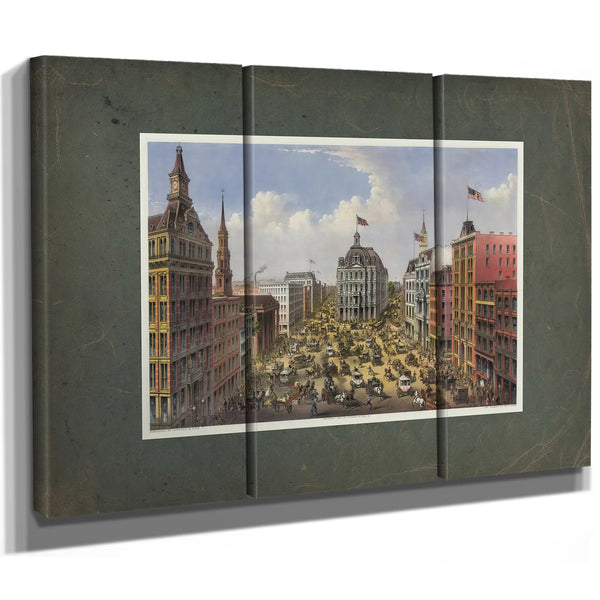 Broadway New York_ From the Western Union Telegraph Building Looking North 1 — Framed Wall Art Room View | Bella Frye