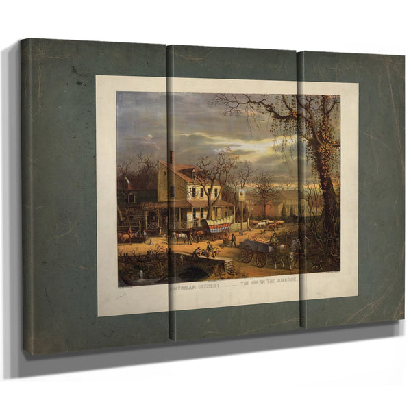 American Scenery the Inn on the Roadside 1872 — Framed Wall Art Room View | Bella Frye