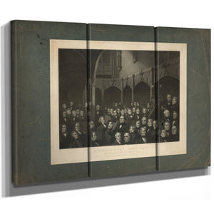 Distinguished Americans at a Meeting of the New York Historical Society 19th — Framed Wall Art Room View | Bella Frye