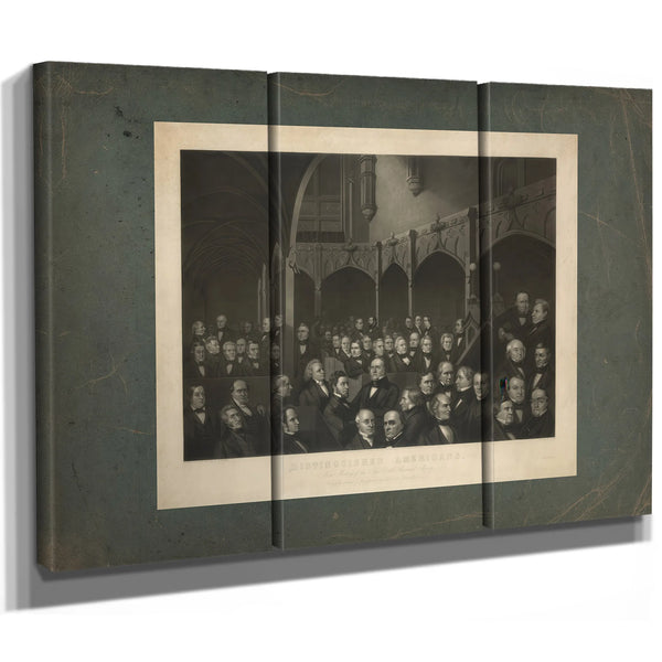 Distinguished Americans at a Meeting of the New York Historical Society 19th — Framed Wall Art Room View | Bella Frye