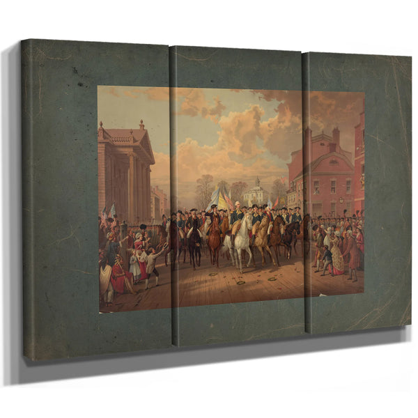 Evacuation Da and Washingtons Triumphal Entry in New York City Nov 25th 1783 1 — Framed Wall Art Room View | Bella Frye