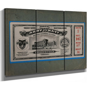 Ticket to the 1926 Army Navy Game 2 Front — Framed Wall Art Room View | Bella Frye
