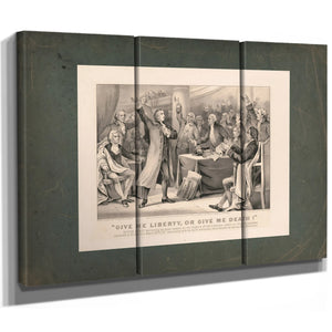 Give Me Liberty or Give Me Death! Patrick Henry Delivering His Great Speech on — Framed Wall Art Room View | Bella Frye