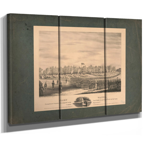 Camp Wayne Pennsylvania Volunteer Encampment on the Paoli Battle Ground Sept — Framed Wall Art Room View | Bella Frye