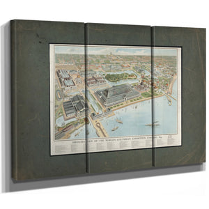 Birds Eye View of the Worlds Columbian Exposition Chicago 1893 1893 — Framed Wall Art Room View | Bella Frye