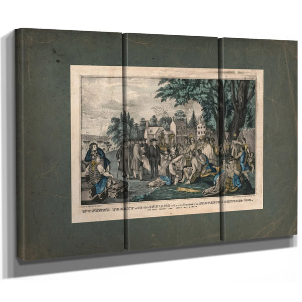 William Penns Treaty With the Indians When He Founded the Province of Pennsyl — Framed Wall Art Room View | Bella Frye