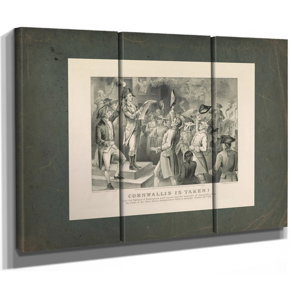 Cornwallis is Taken! Lieut Co Tighlman of Washingtons Staff Announcing the S — Framed Wall Art Room View | Bella Frye