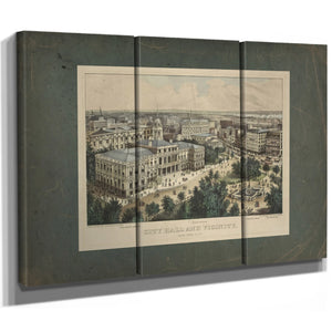 City Hall and Vicinity New York City 187 1899 — Framed Wall Art Room View | Bella Frye