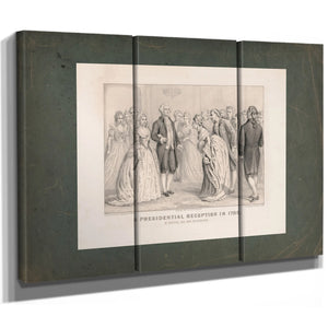 a Presidential Reception in 1789 by General and Mrs Washington 1876 — Framed Wall Art Room View | Bella Frye