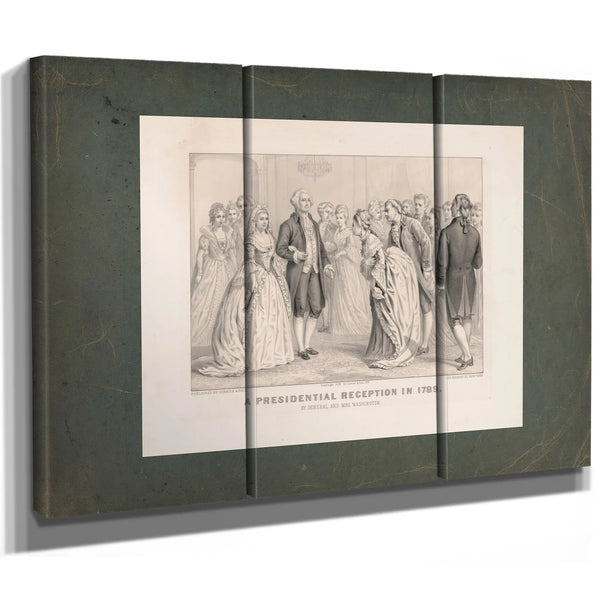 a Presidential Reception in 1789 by General and Mrs Washington 1876 — Framed Wall Art Room View | Bella Frye