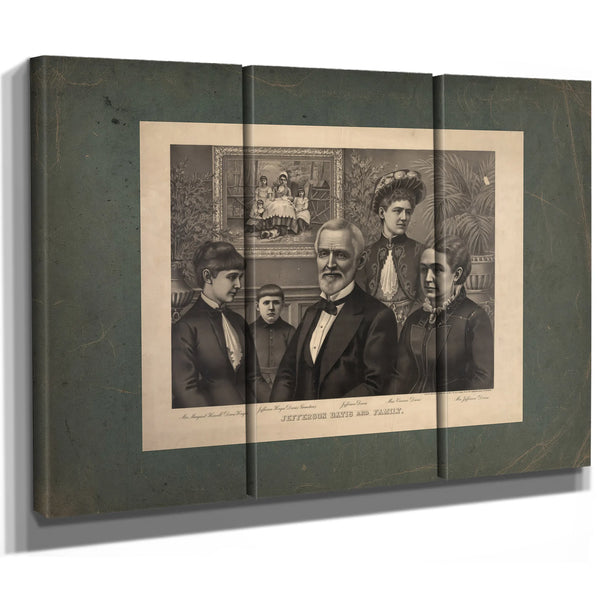 Jefferson Davis and Family 189 — Framed Wall Art Room View | Bella Frye