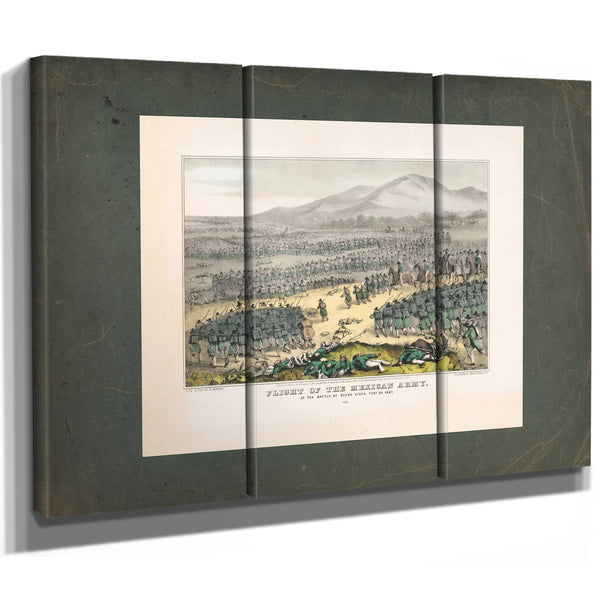 Flight of the Mexican Army at the Battle of Buena Vista Feb 23 1847 1847 — Framed Wall Art Room View | Bella Frye