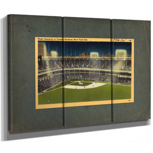 Night Baseball at Yankee Stadium New York City — Framed Wall Art Room View | Bella Frye