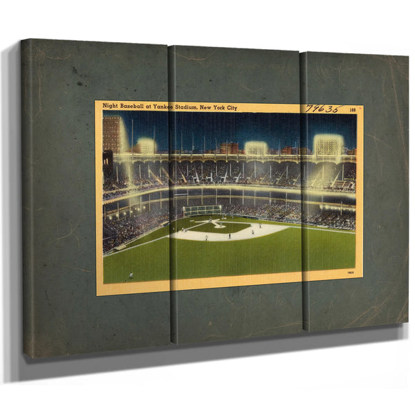 Night Baseball at Yankee Stadium New York City — Framed Wall Art Room View | Bella Frye