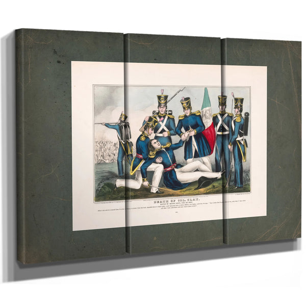 Death of Colonel Clay Battle of Buena Vista Febuary 23rd 1847 1847 — Framed Wall Art Room View | Bella Frye