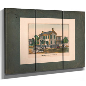 Abraham Lincolns Residence 19th Century — Framed Wall Art Room View | Bella Frye